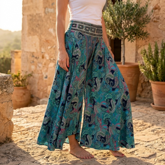Solara™ – Flowy Paisley Palazzo Pants