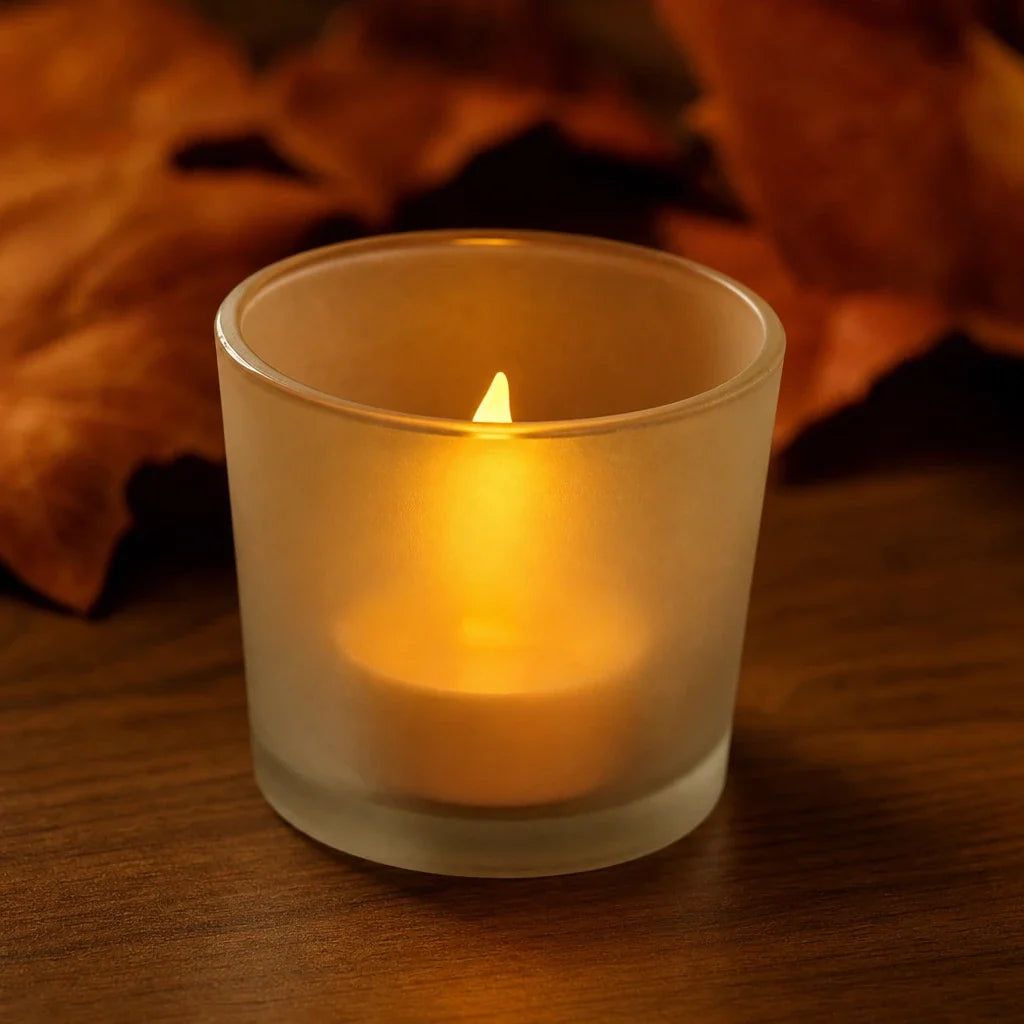 Glowlet – Warm Flame-Shaped LED Tea Light Candles (12-Pack)