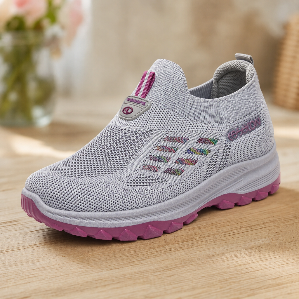 Flexwell – Stretch Knit Wide-Fit Slip-On Sneakers