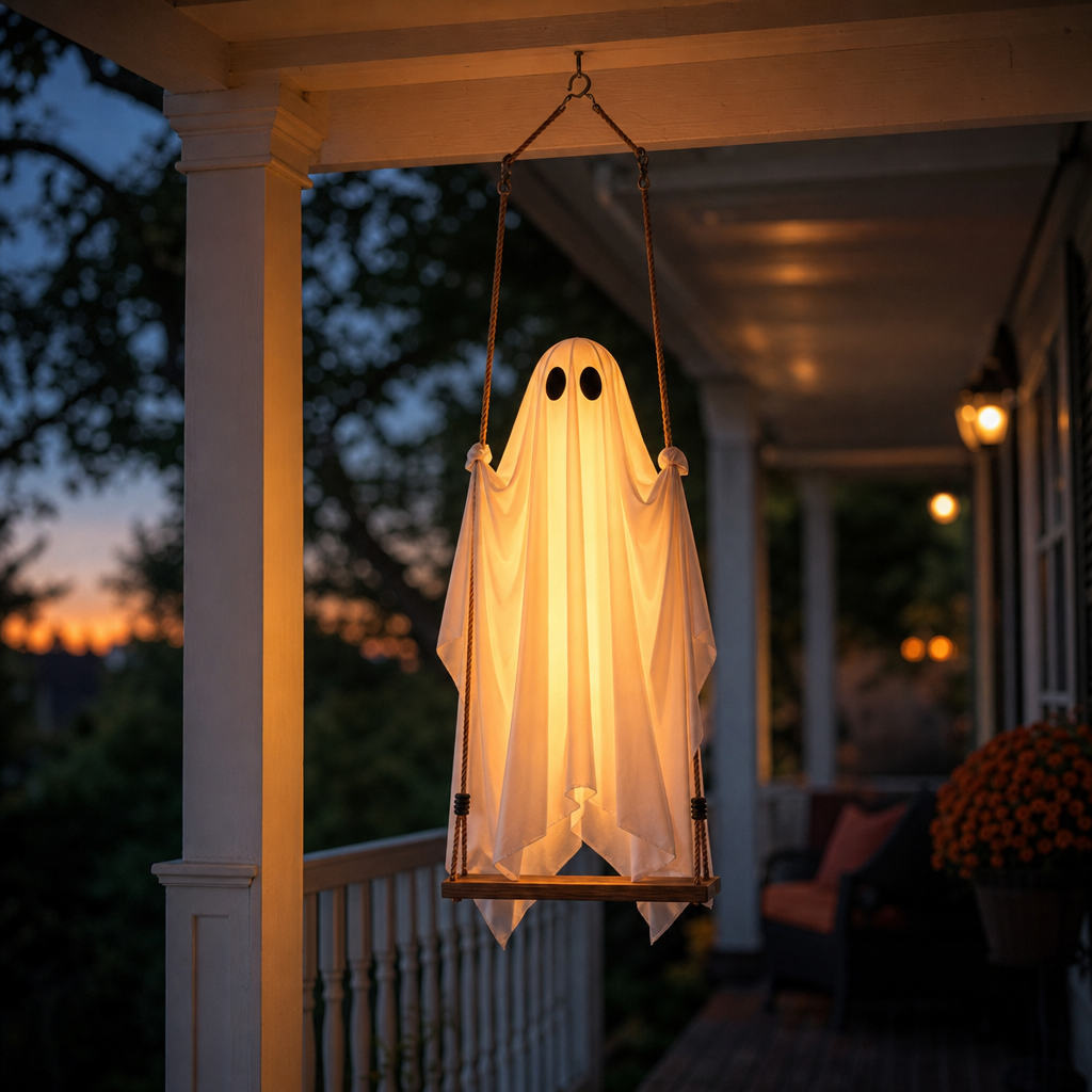 Sway Hollow – Poseable Satin Glowing Ghost Swing Decor