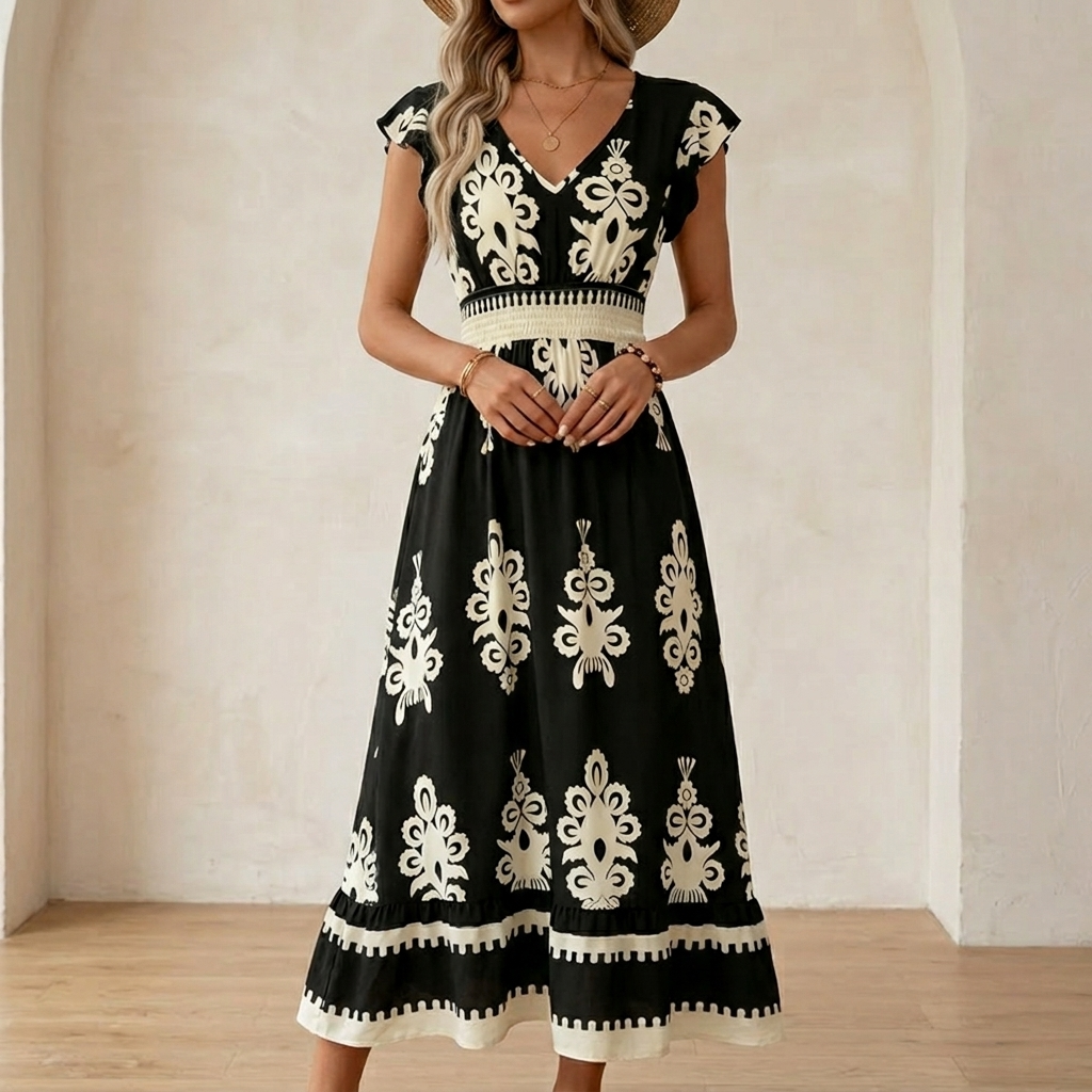 baroque print maxi dress Baroque Floral Print Ruched Bust Padded Cami Maxi Dress
