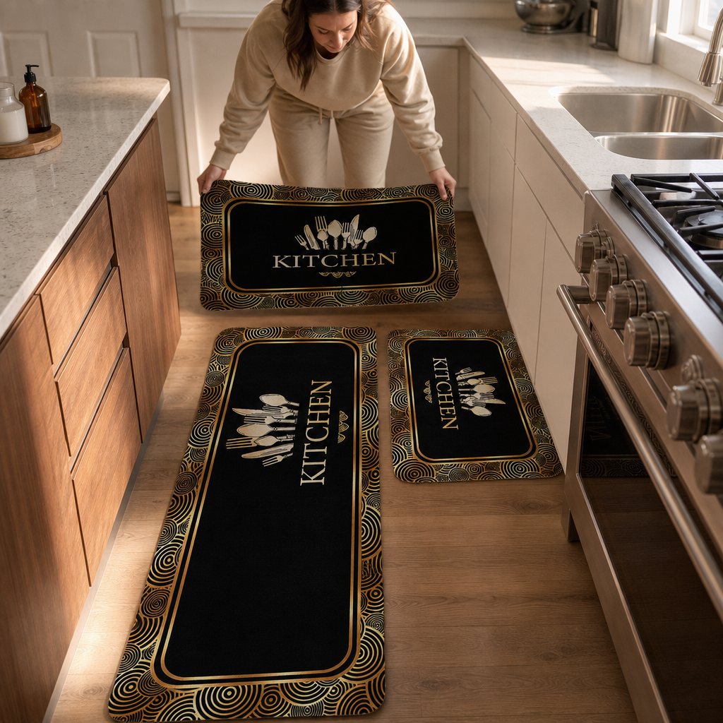 Dryhaven – Absorbent Printed Kitchen Mat Set