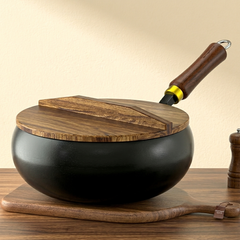 Forgehome™ – Deep Belly Cast Iron Wok with Lid