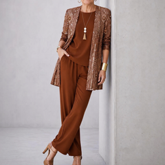 Trielle™ - Elegant 3-Piece Pantsuit Set for Occasions