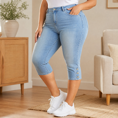 Velora™ — Slimming High-Waist Capri Jeans