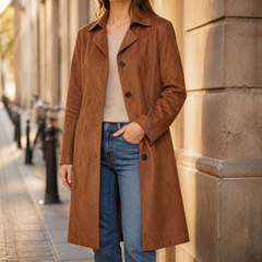 Draperie – Suede Trench That Moves With You, Not Around You