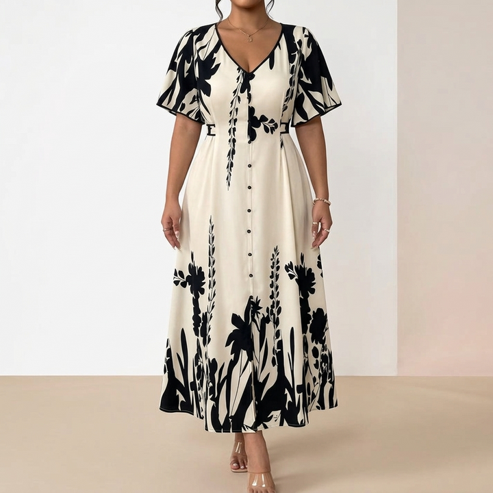 Floressa™ Botanical Flutter Sleeve Midi Dress