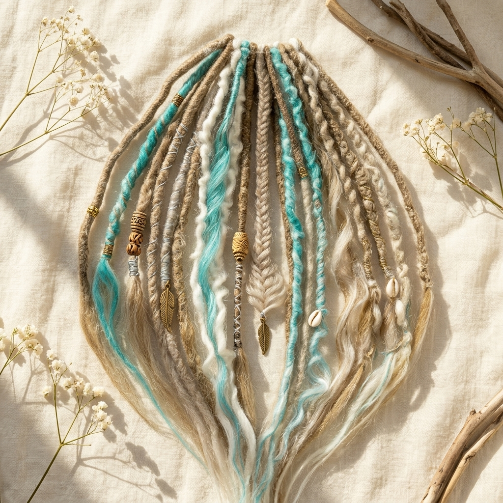 Bohëmia™ – Hand Adorned Boho Dreadlock Ponytail