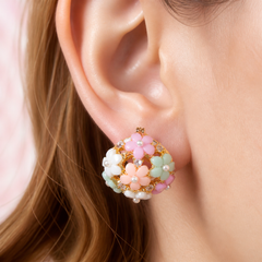 Florelle™ – Pastel Floral Cubic Zirconia Earrings