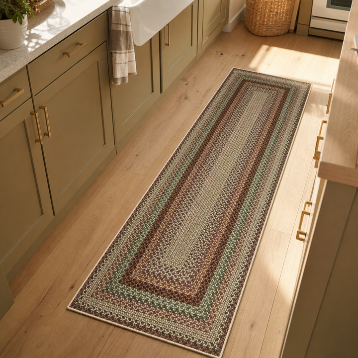 Wovenwell – Woven-Pattern Absorbent Kitchen Runner Rug