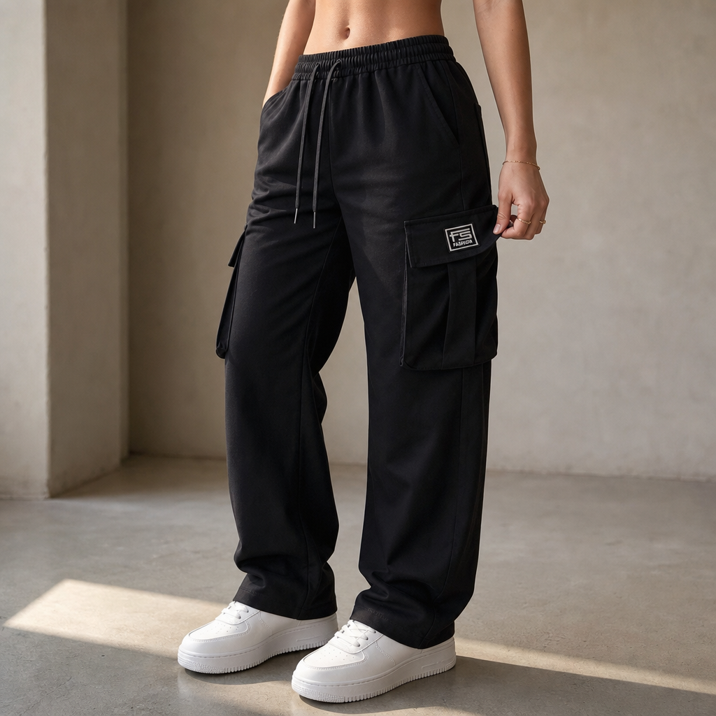 Easeway – Relaxed Straight-Leg Cargo Pants