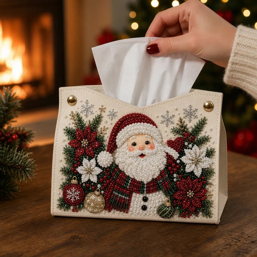 Merry Mosaic – Santa Diamond Painting Tissue Box Cover