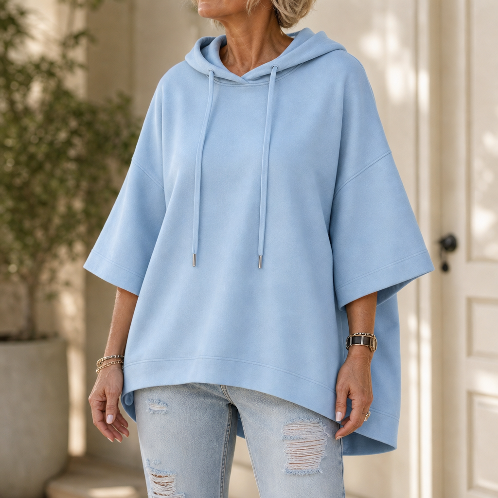 Wearbella – Oversized Wide-Sleeve Hooded Sweatshirt