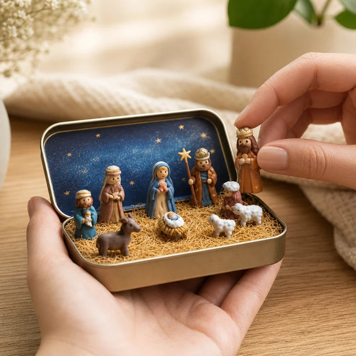 Little Bethlehem – Miniature Nativity Scene Keepsake Tin