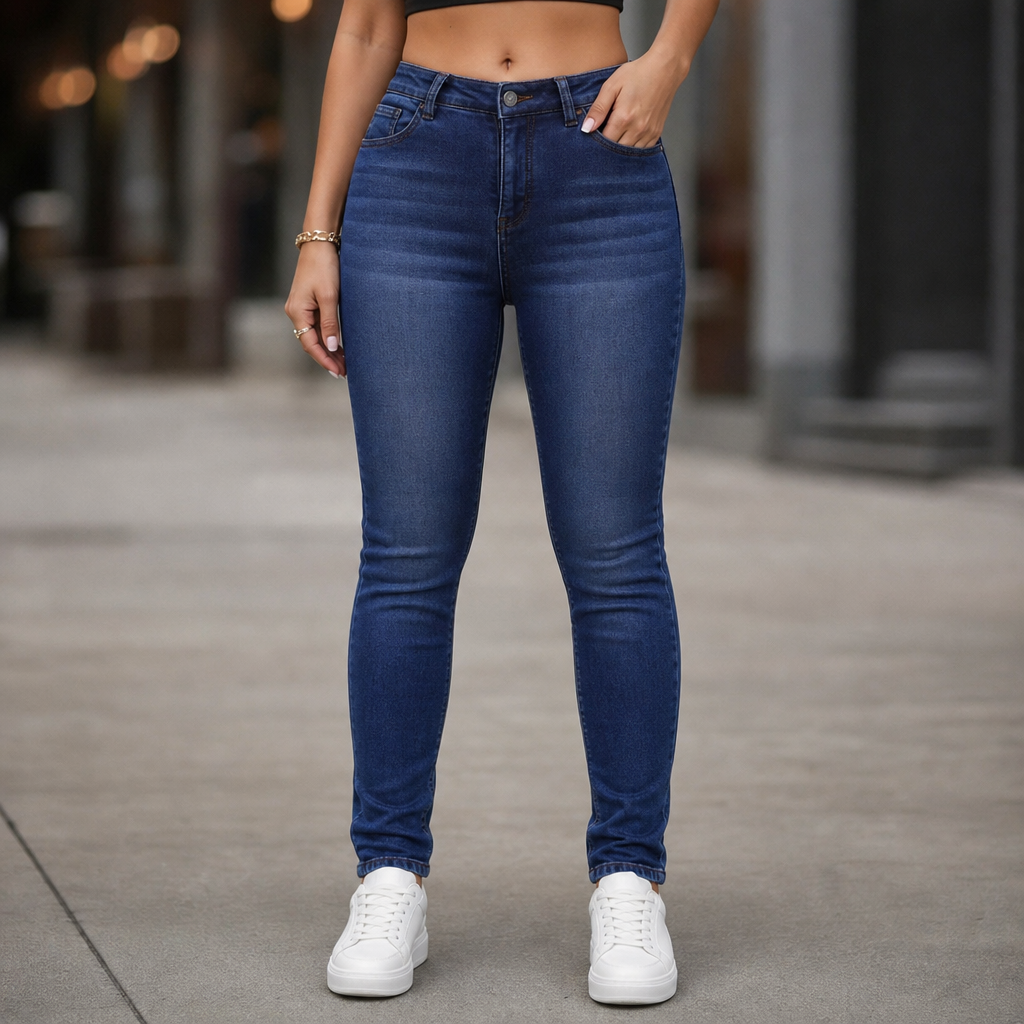 Thermabelle – Plush-Lined High-Rise Skinny Jeans