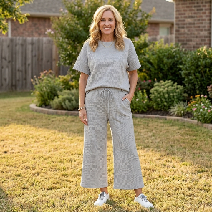 Lunavia™ – Textured Knit 2-Piece Lounge Set for Real Curves