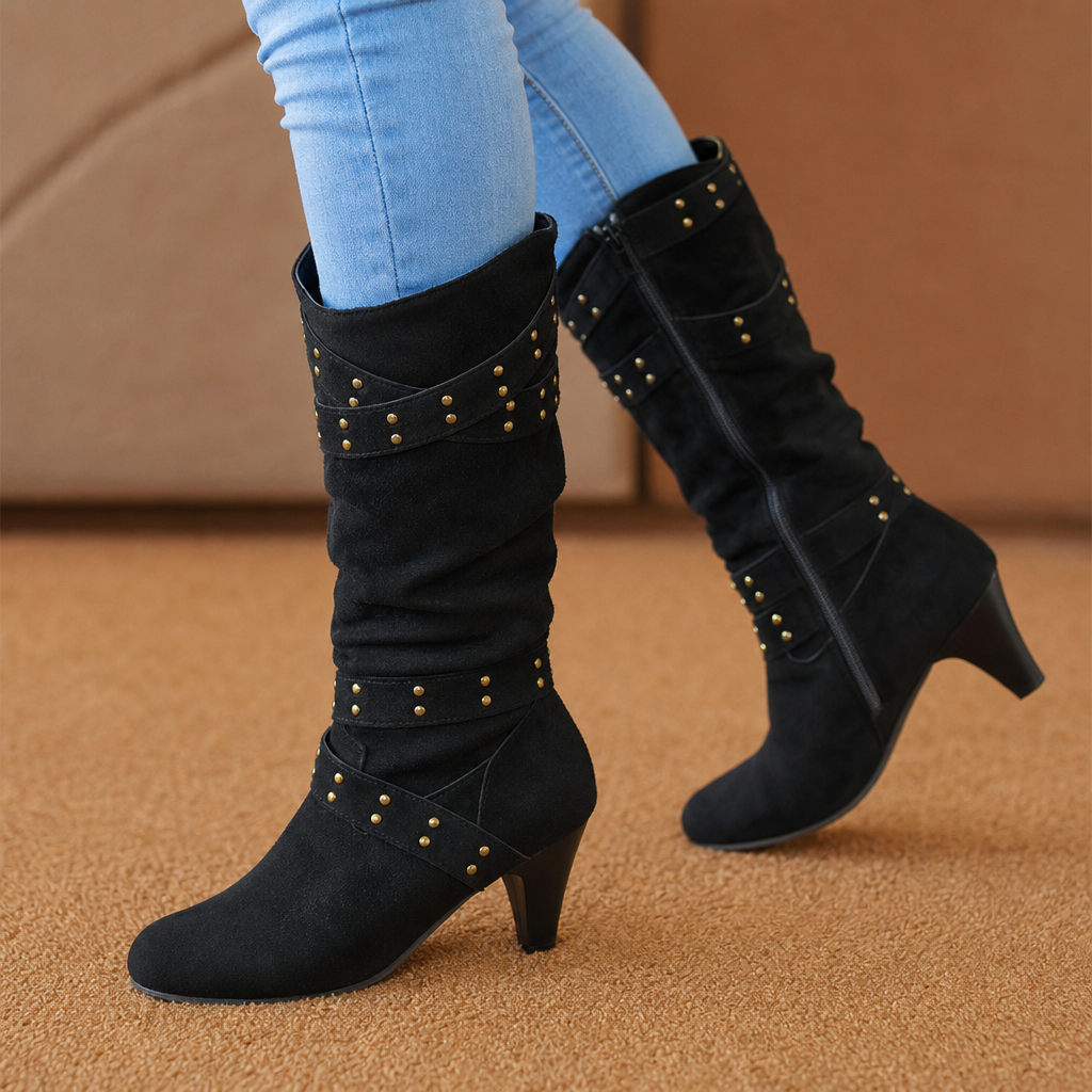 Rivella – Studded Slouch Knee-High Boots