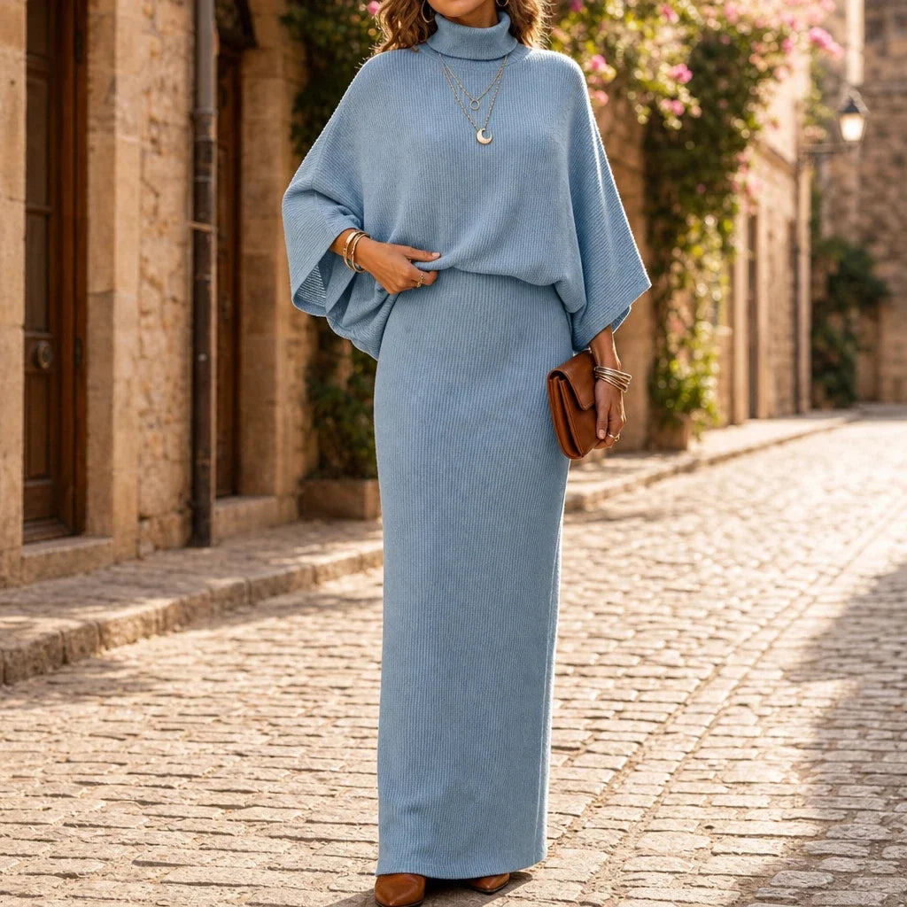 Lunavia – Ribbed Knit Top And Skirt Set