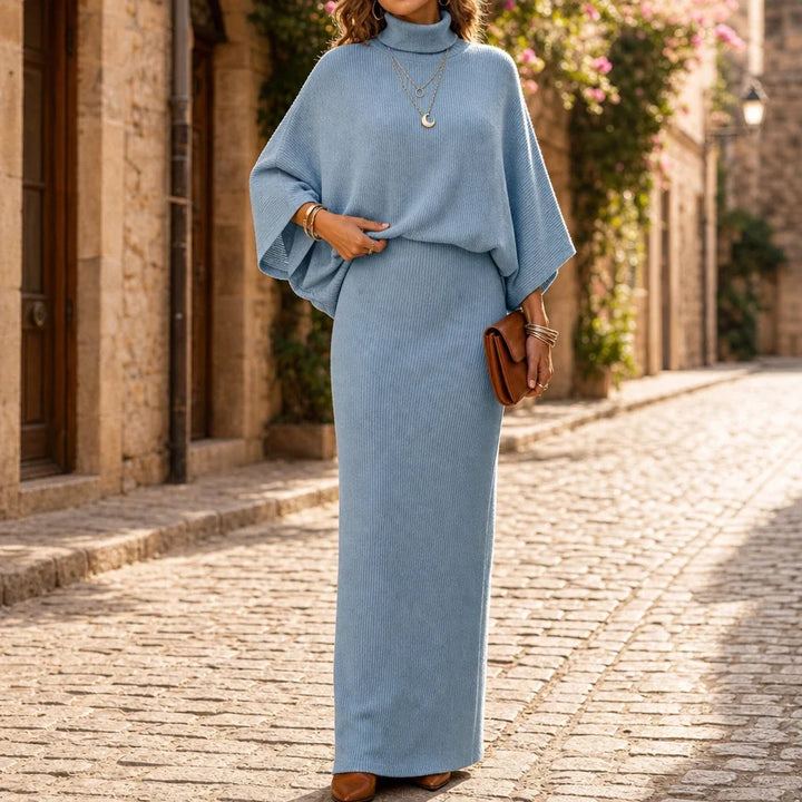 Lunavia – Ribbed Knit Top And Skirt Set