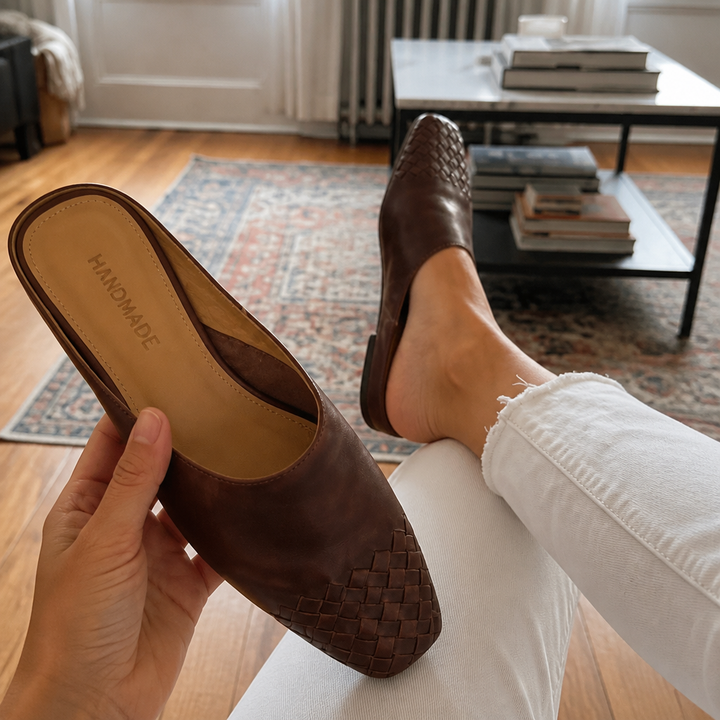 Archella – Woven Mules That Stay On When You Actually Walk