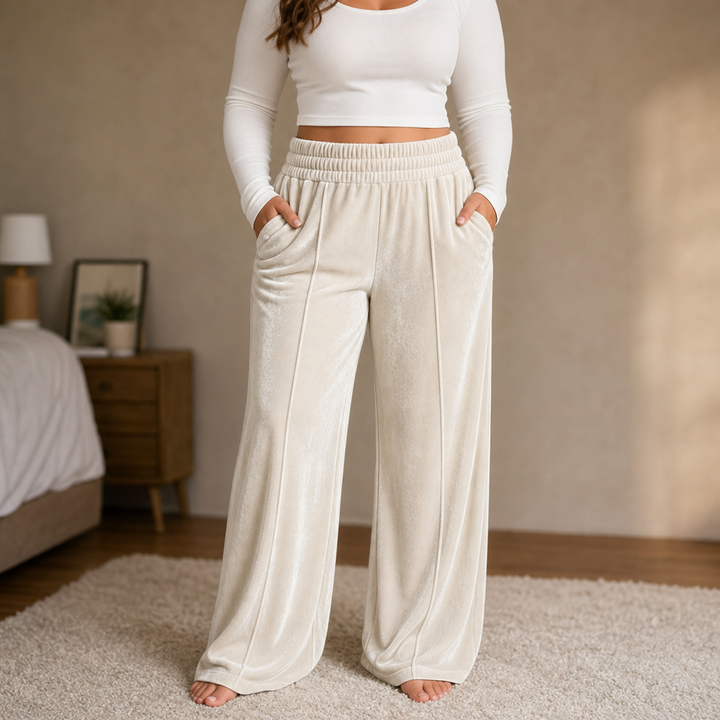 Velvara – Velvet Like Wide-Leg Trousers