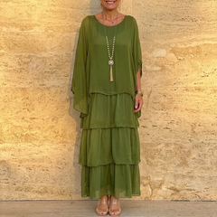 Velara™ – Flowing Tiered Chiffon Maxi Dress