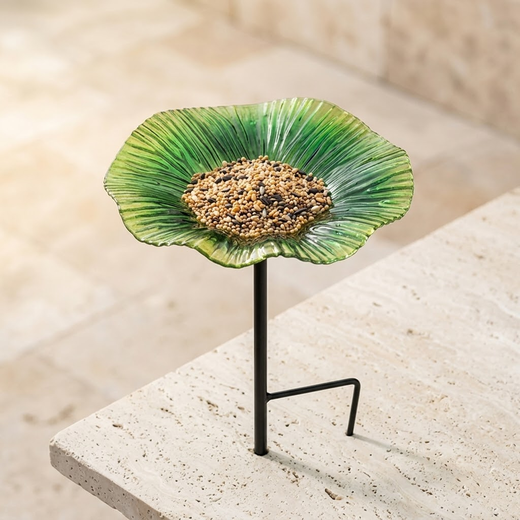 Floressa™ – Hand Painted Flower Bird Feeder Stake