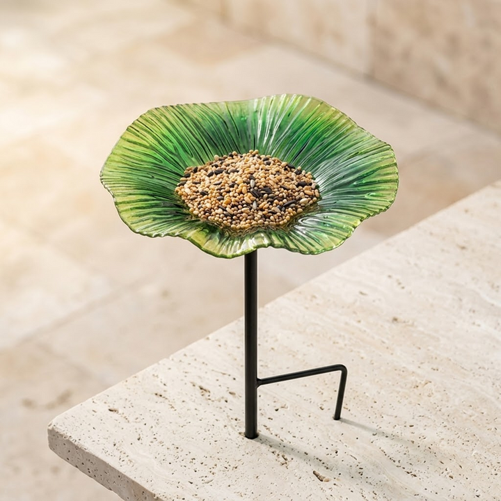 Floressa™ – Hand Painted Flower Bird Feeder Stake