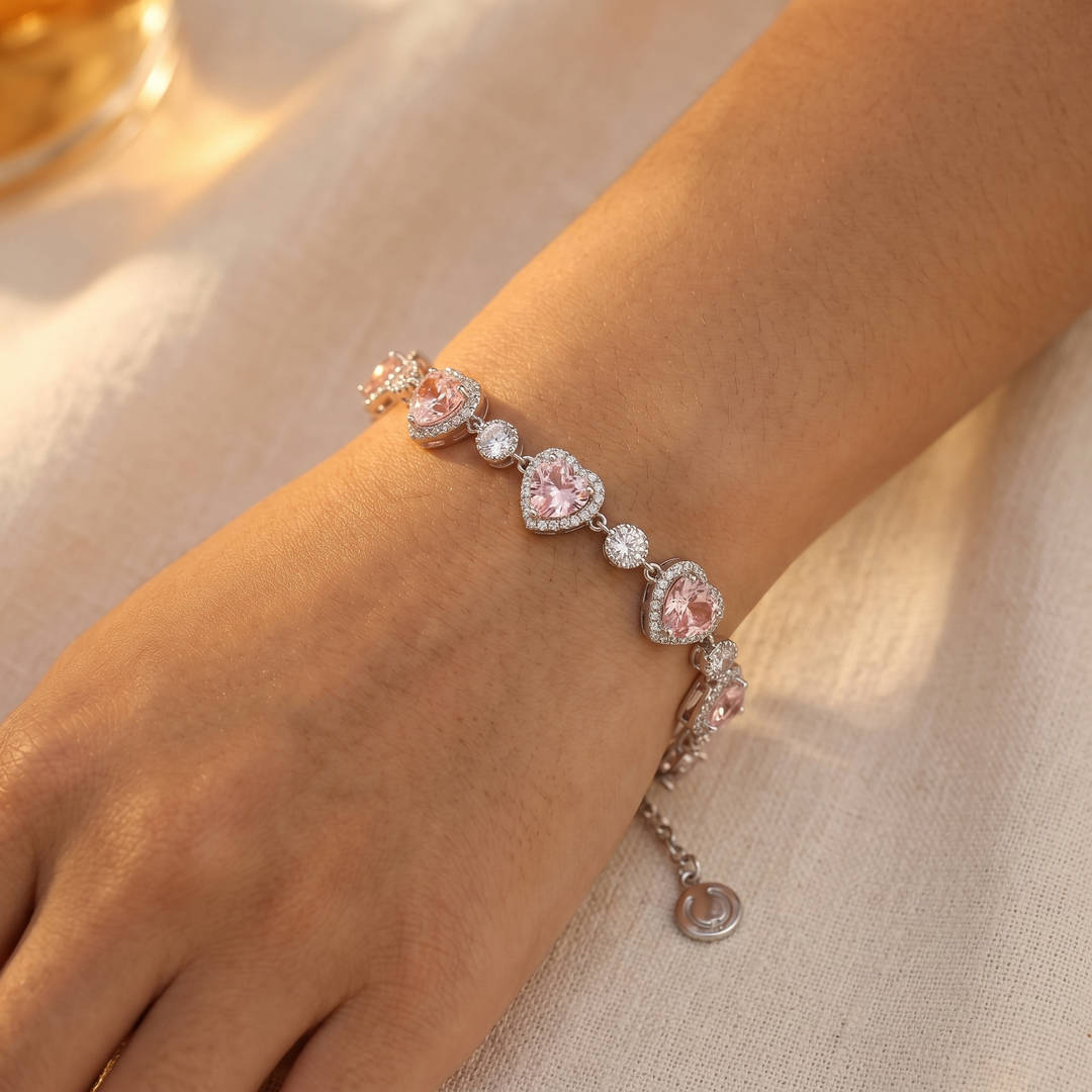 Lunavia™ – Heart Crystal Halo Bracelet