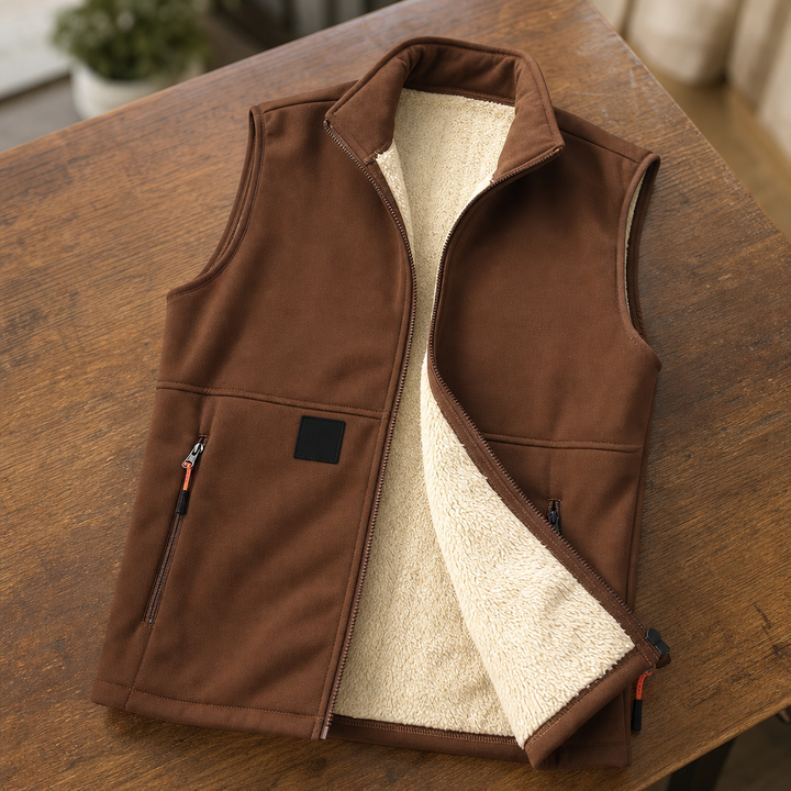 Cozycrest – Plush-Lined Sleeveless Winter Vest