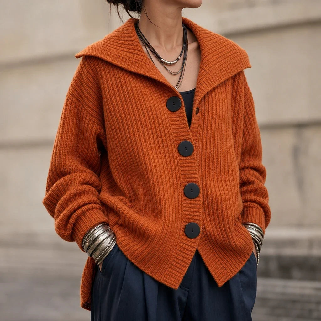 Cordella – Ribbed Button-Front Shirt