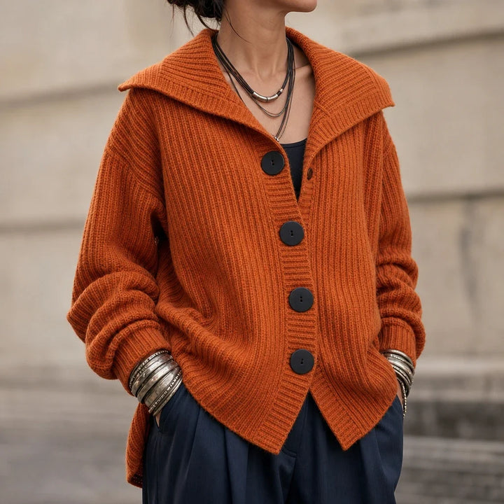 Cordella – Ribbed Button-Front Shirt