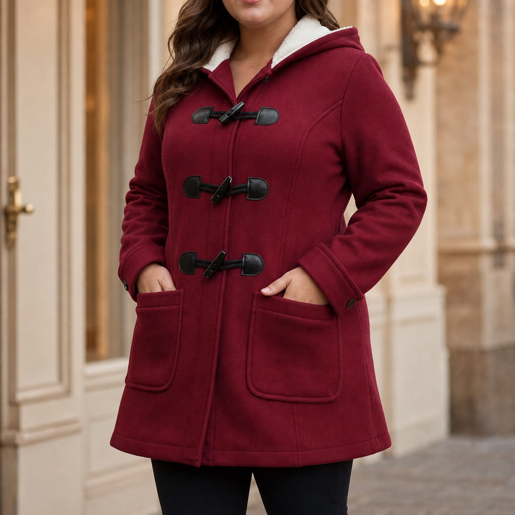 Coatelle – Hooded Mid-Length Toggle Winter Coat