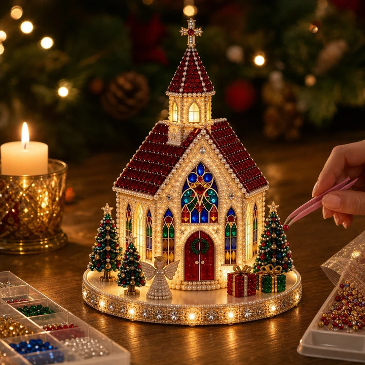 Glowspire – Gem-Decorated 3D Christmas Church Kit