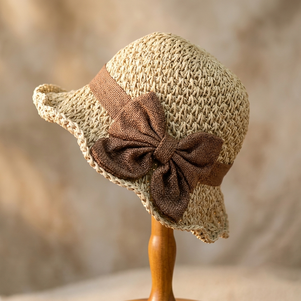 Bellabrim™ – Woven Straw Hat with Bow Detail
