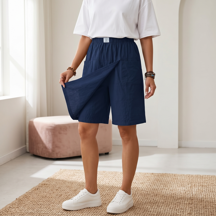 Soléva™ – Wrap-Front Skort with Hidden Shorts