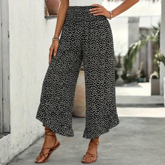 Velura™ – Smocked Wide-Leg Ruffle Pants