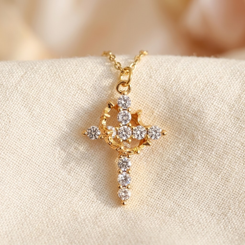 Crovana™ – Cross and Crown Faith Pendant