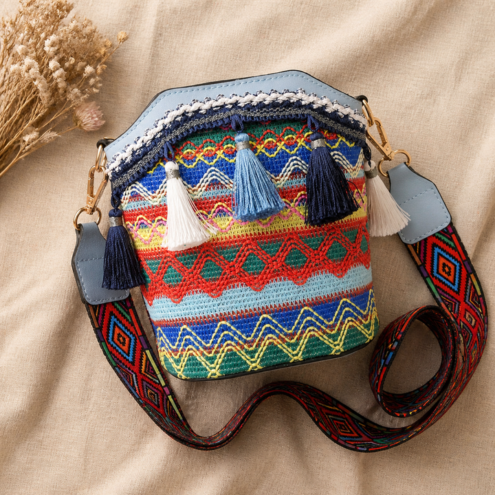 Maravela™ - Handwoven Tassel Crossbody Bag