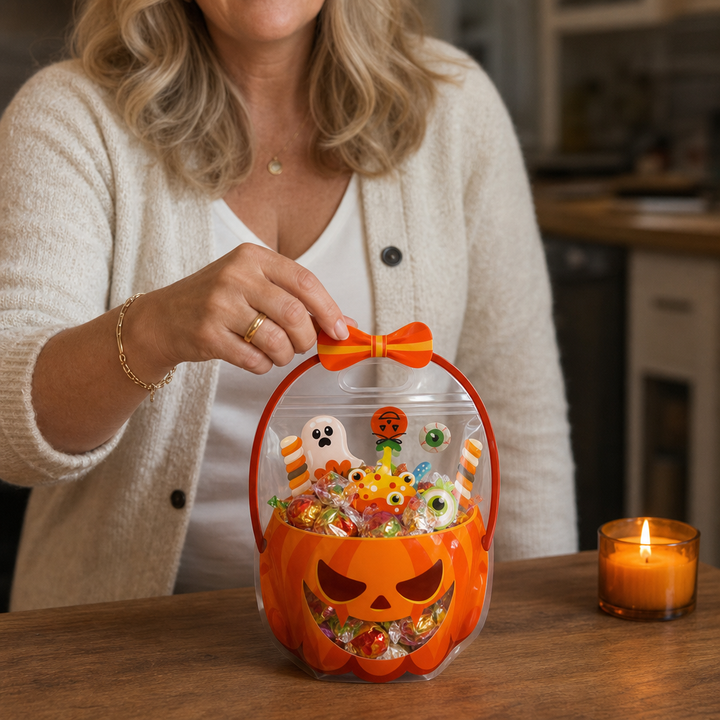 Glowkin – Transparent Zippered Pumpkin Favor Bags (30-pack)