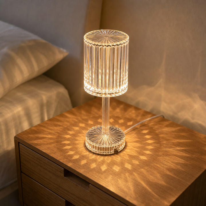 Faceva – Cordless Faceted Crystal Touch Table Lamp