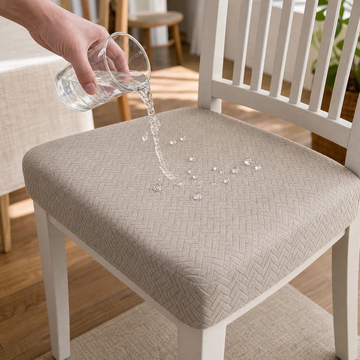 Jacquard Haven – Waterproof Stretch Jacquard Dining Chair Seat Cover