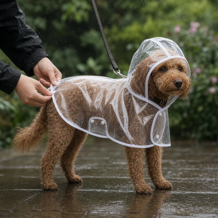 Rainveil – Transparent EVA Dog Raincoat With See-Through Hood