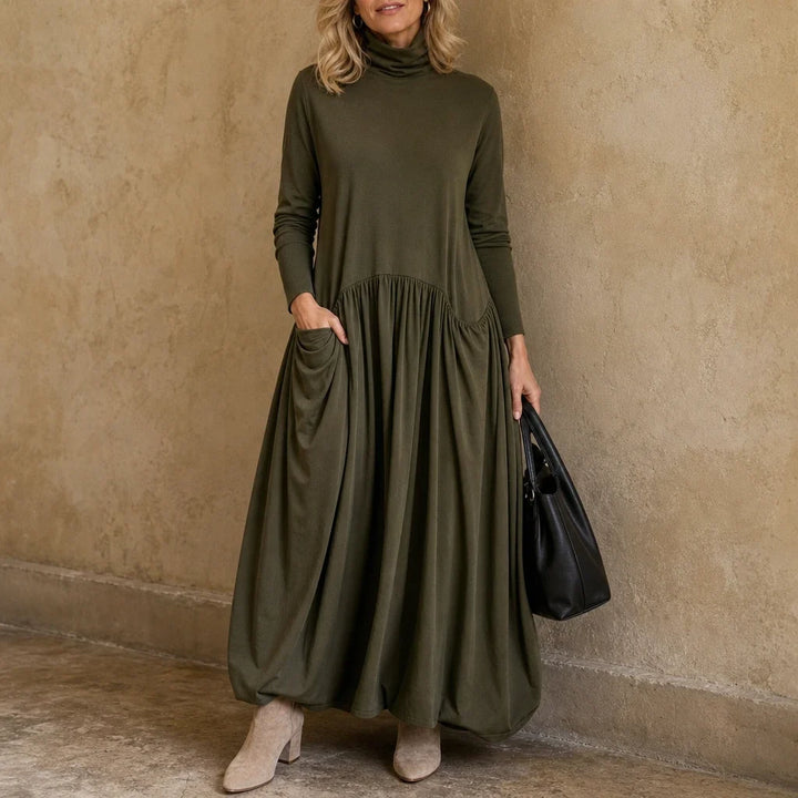 Sloane – High Neck Pocket Maxi Dress