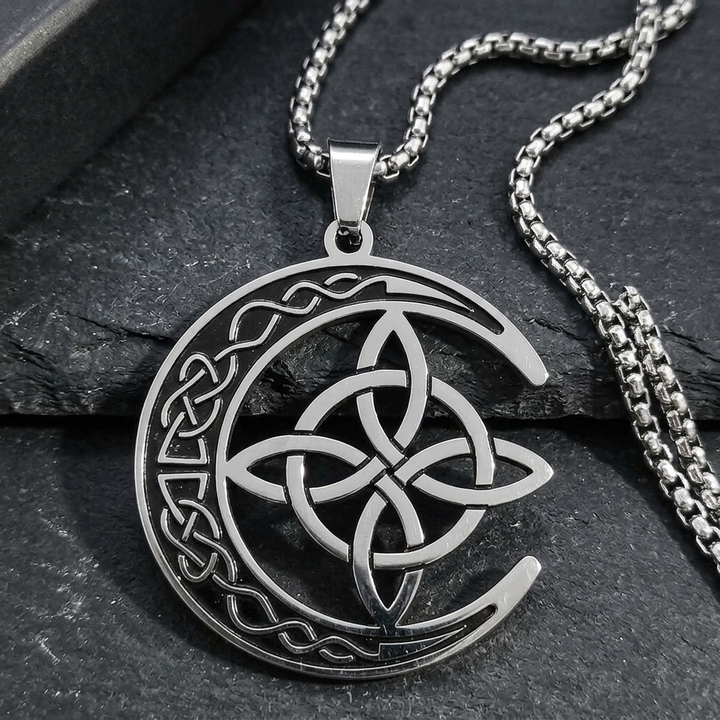 Lunara™ – Celtic Moon and Knot Pendant