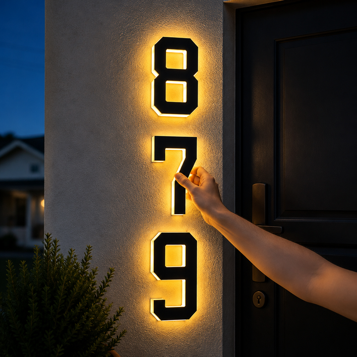 Numera – Solar Illuminated House Number