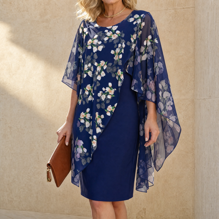 Florevia™ – Elegant Overlay Sheath Dress