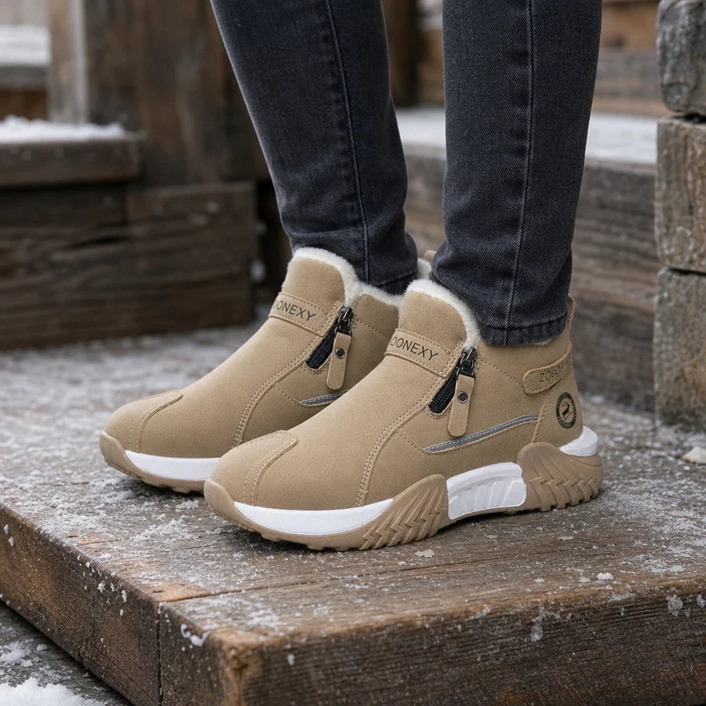 Frostelle – Fleece-Lined Zip Ankle Winter Boots