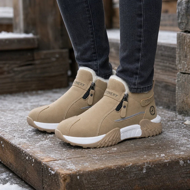 Frostelle – Fleece-Lined Zip Ankle Winter Boots