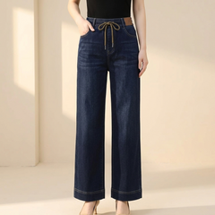 Velora™ – Drawstring Wide-Leg Comfort Jeans